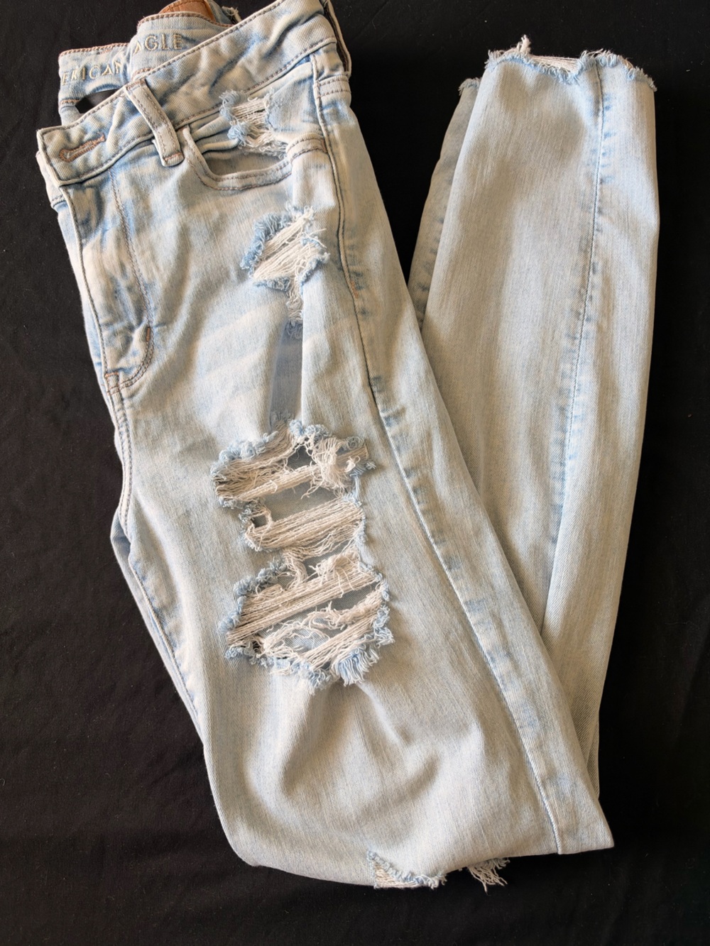American Eagle Light Wash Hi Rise Jeggings